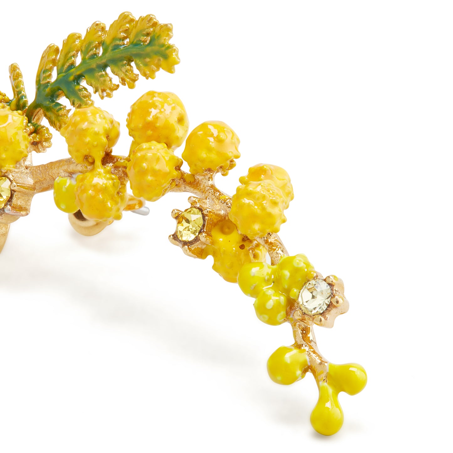 Les Néréides Post Earrings JARDINS DE PROVENCE Stone & Long mimosa branch from the JARDINS DE PROVENCE collection officially available in Manila, Philippines