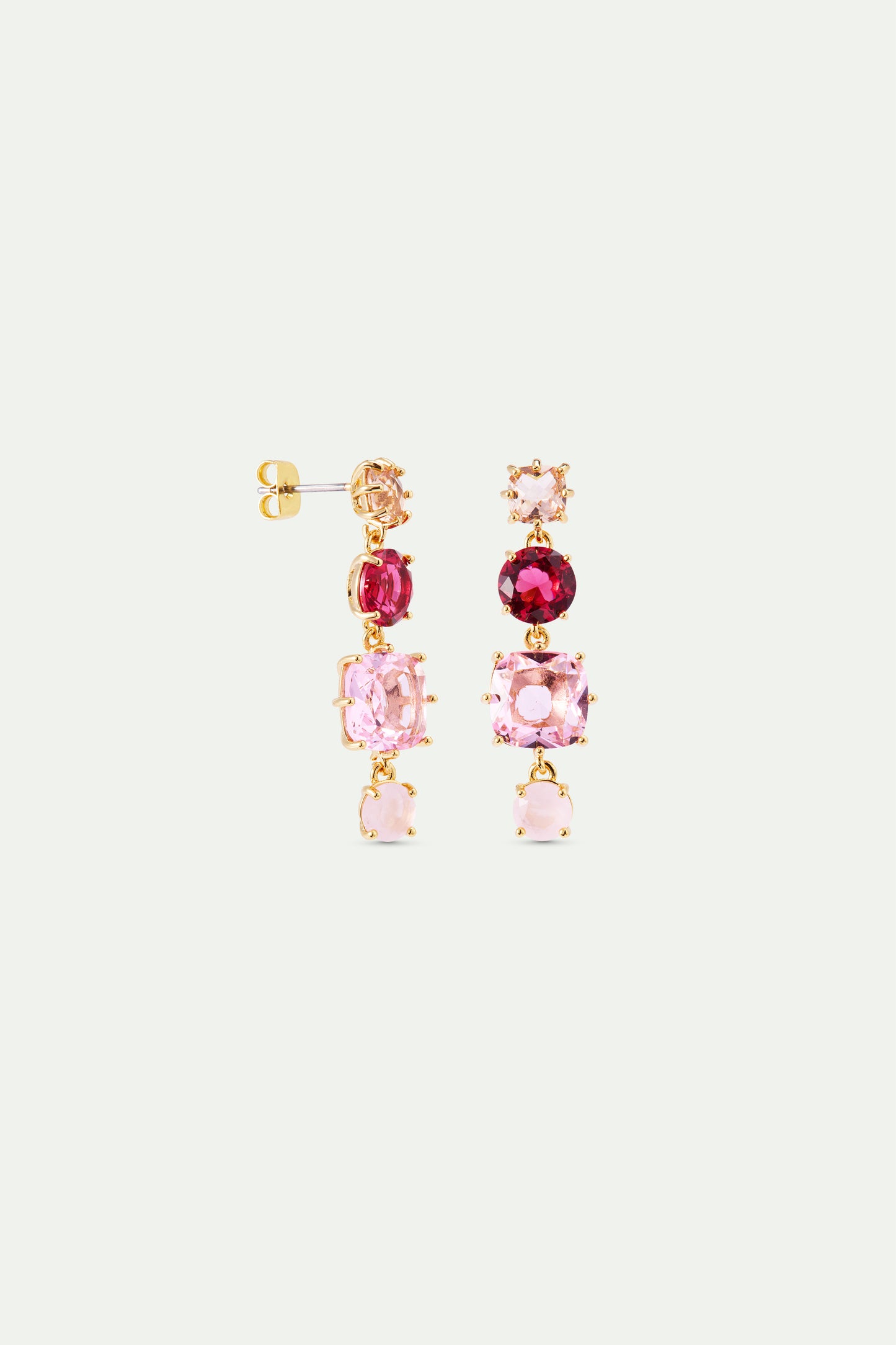 Les Néréides Post Earrings LA DIAMANTINE rosa centifolia from the LA DIAMANTINE collection officially available in Manila, Philippines