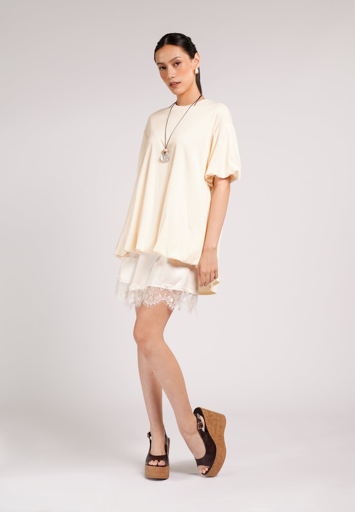 CREATIVE 2-IN-1 S/S DRESS
