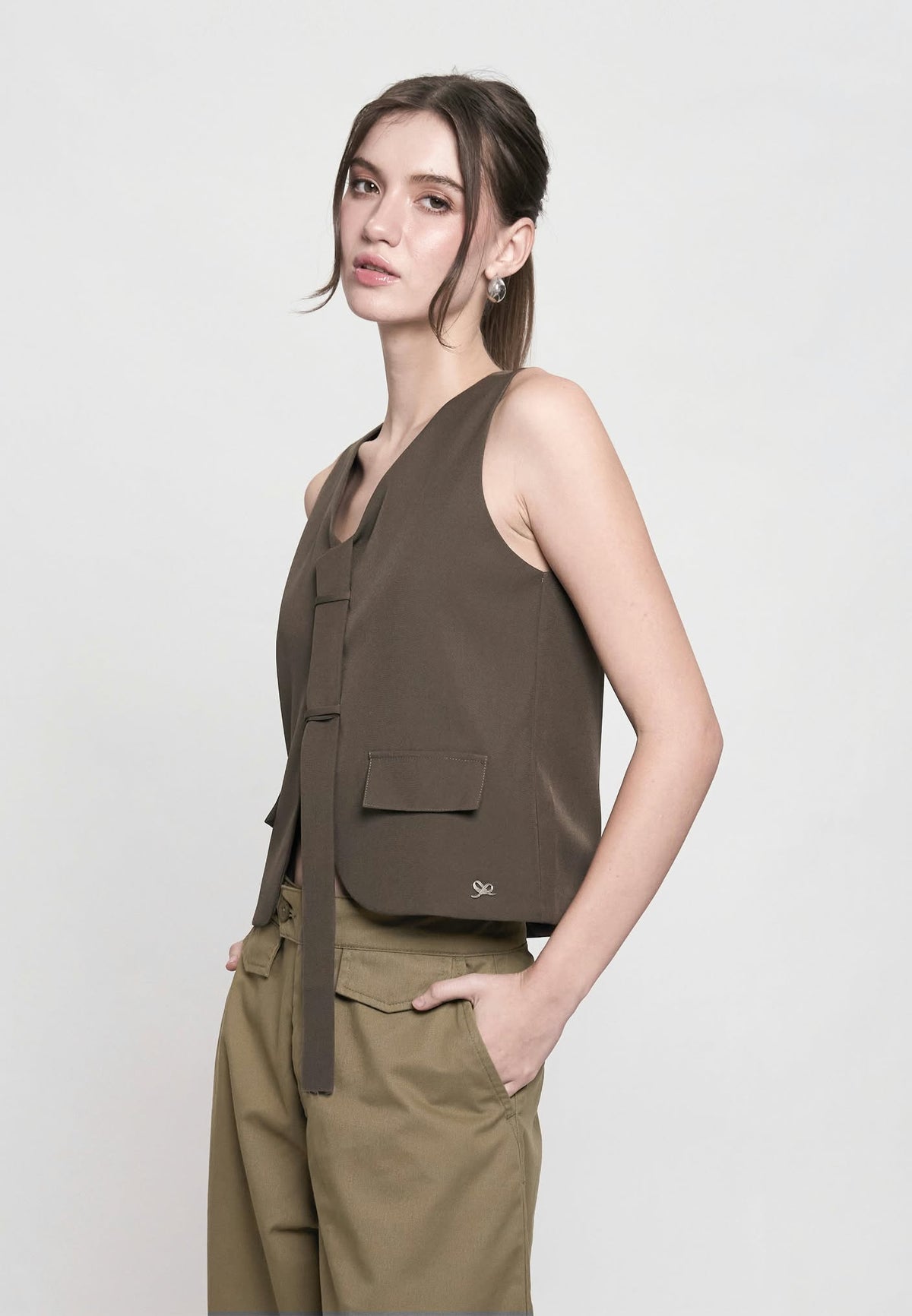 GREY S/L TOP