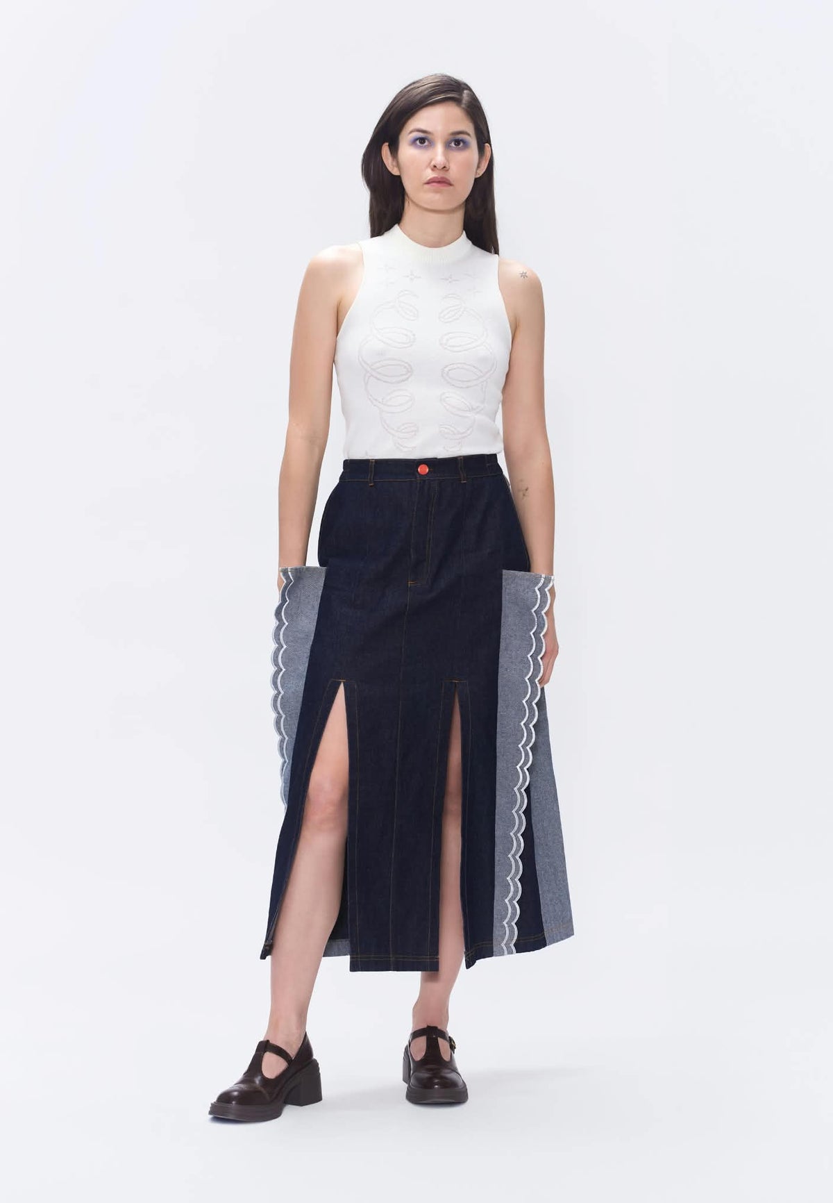 RIBS KNIT S/L TOP