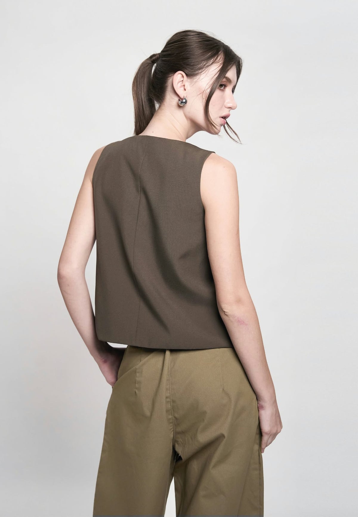 GREY S/L TOP
