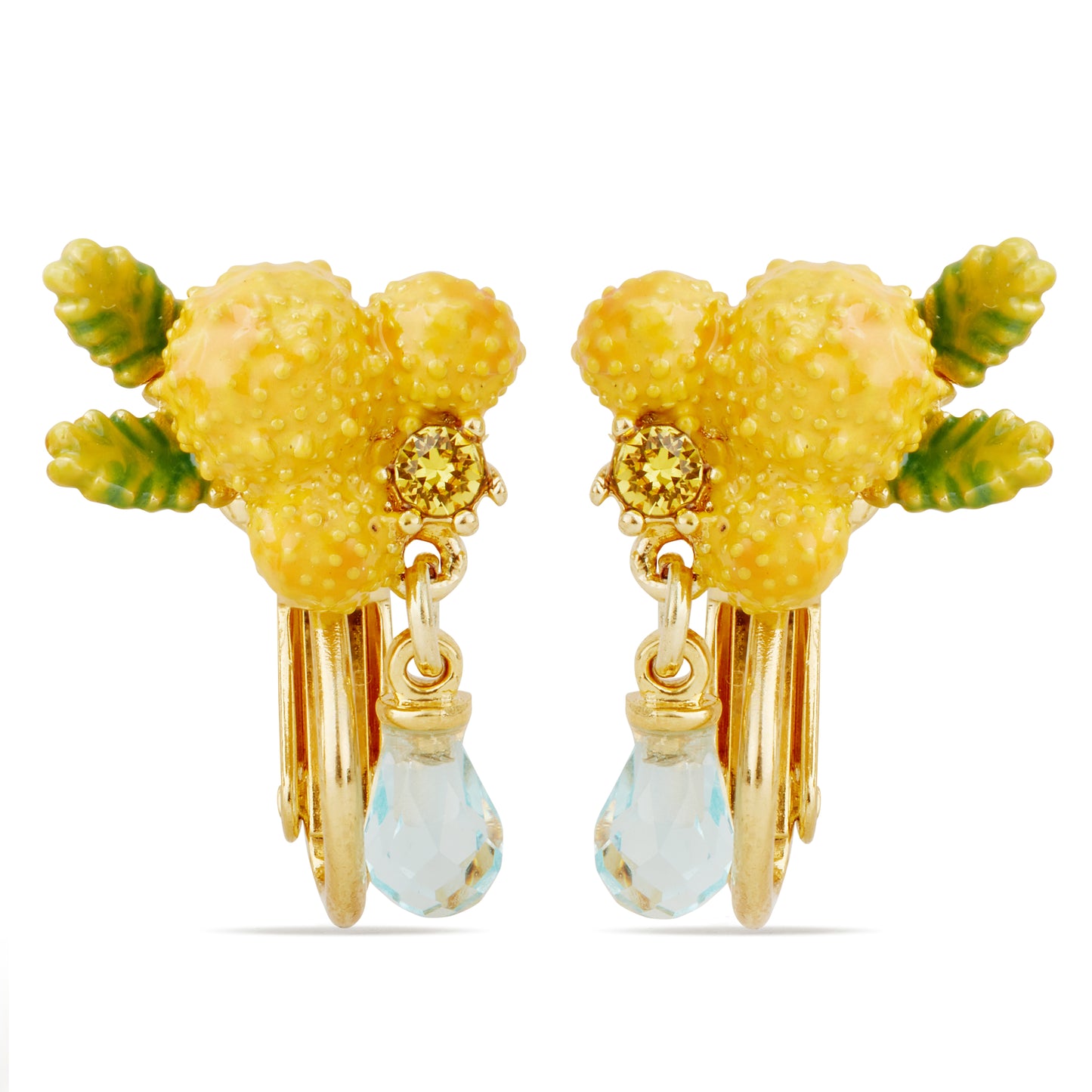 Les Néréides Clip Earrings JARDINS DE PROVENCE Mimosa w/glass pearl from the JARDINS DE PROVENCE collection officially available in Manila, Philippines