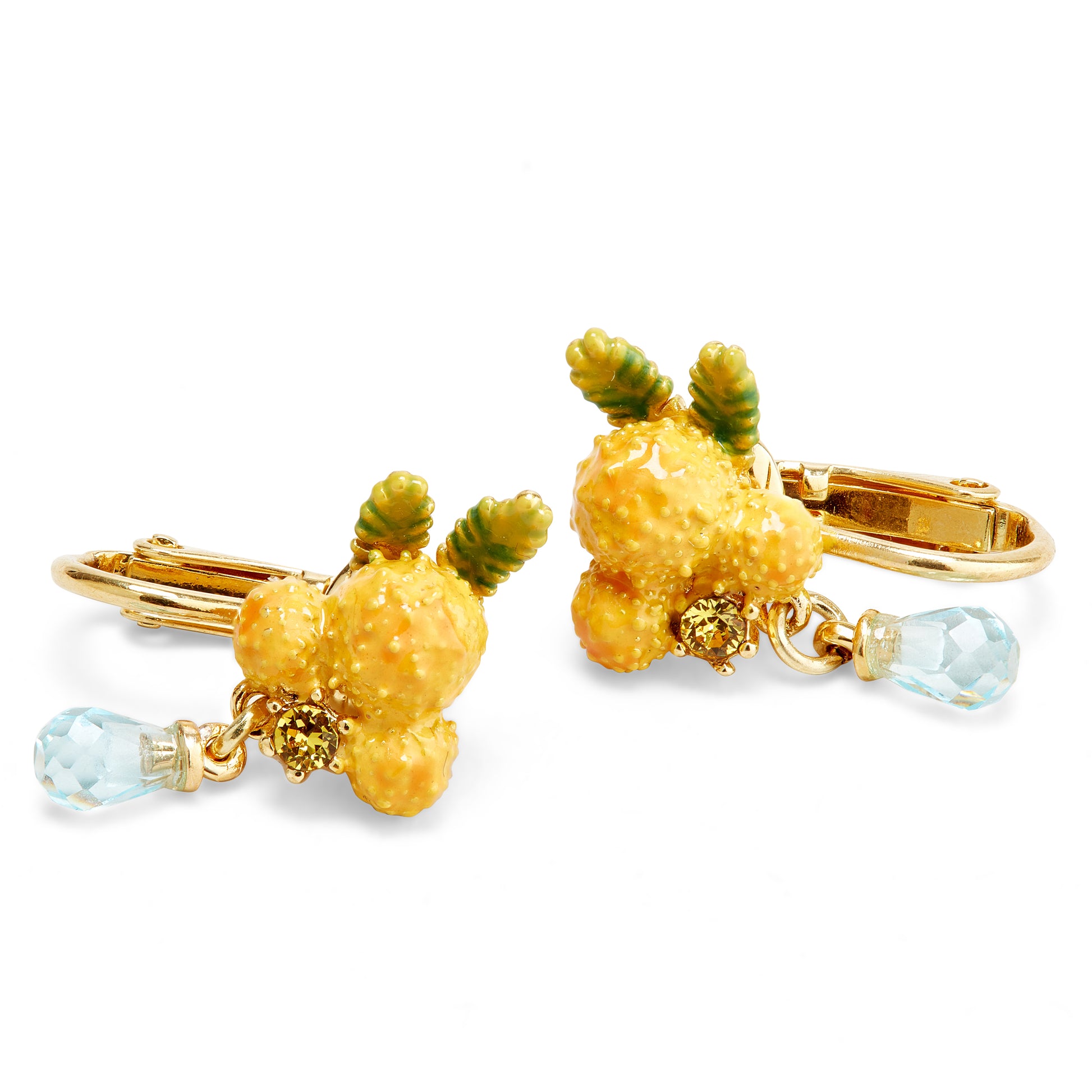 Les Néréides Clip Earrings JARDINS DE PROVENCE Mimosa w/glass pearl from the JARDINS DE PROVENCE collection officially available in Manila, Philippines