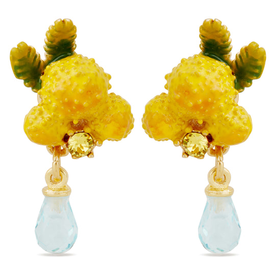Les Néréides Post Earrings JARDINS DE PROVENCE Mimosa w/glass pearl from the JARDINS DE PROVENCE collection officially available in Manila, Philippines
