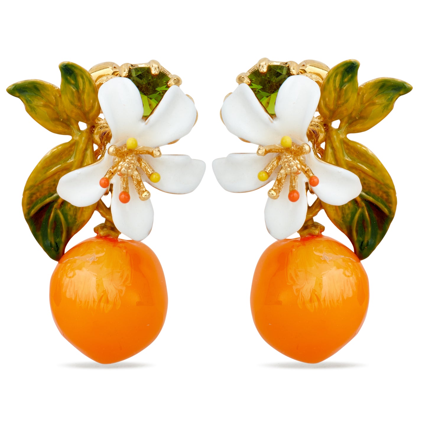 Les Néréides Clip Earrings JARDINS DE PROVENCE Orange blossom & Stone from the JARDINS DE PROVENCE collection officially available in Manila, Philippines