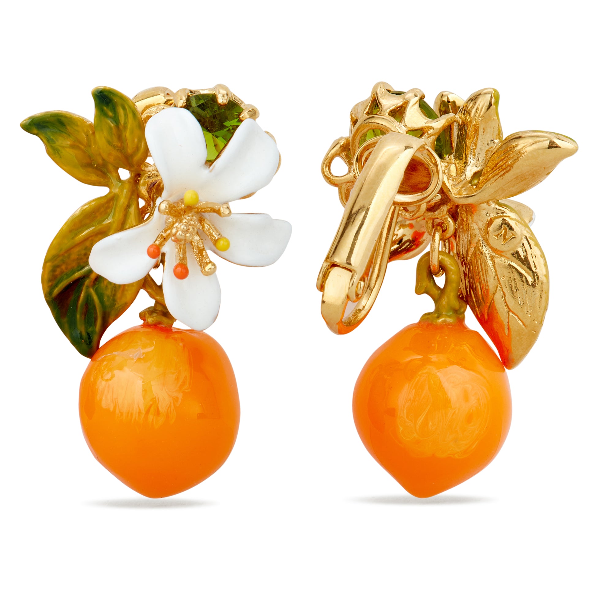Les Néréides Clip Earrings JARDINS DE PROVENCE Orange blossom & Stone from the JARDINS DE PROVENCE collection officially available in Manila, Philippines