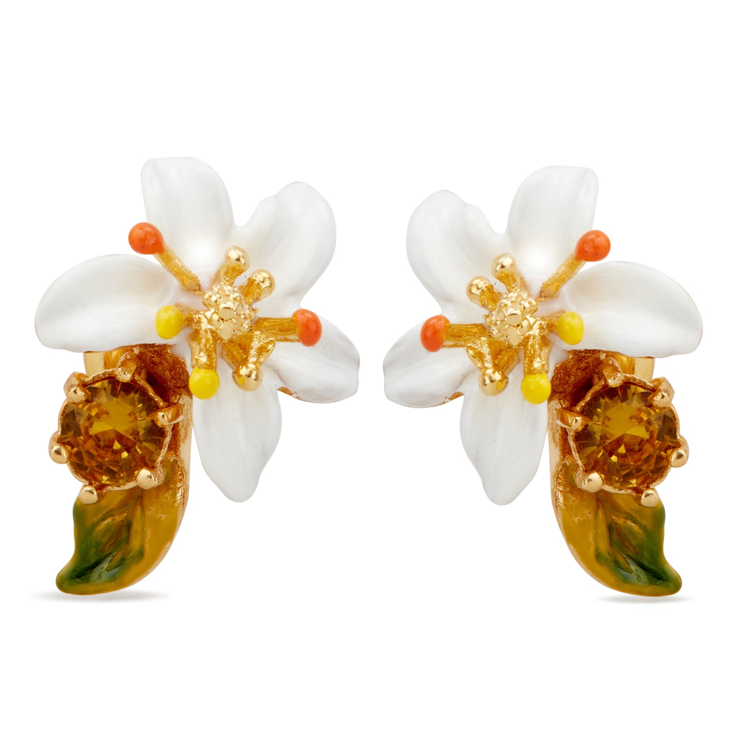 Les Néréides Post Earrings JARDINS DE PROVENCE Orange Flower from the JARDINS DE PROVENCE collection officially available in Manila, Philippines