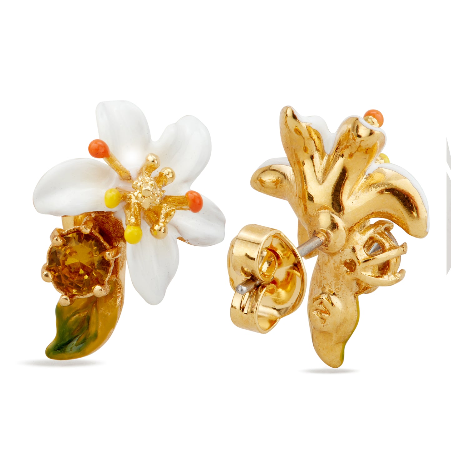 Les Néréides Post Earrings JARDINS DE PROVENCE Orange Flower from the JARDINS DE PROVENCE collection officially available in Manila, Philippines