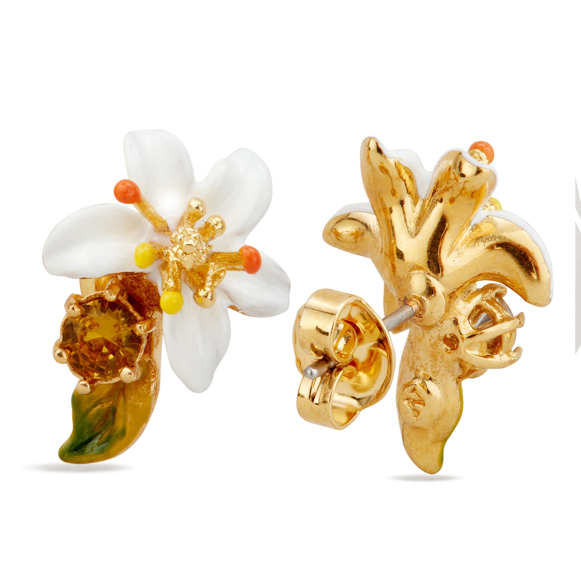Les Néréides Post Earrings JARDINS DE PROVENCE Orange Flower from the JARDINS DE PROVENCE collection officially available in Manila, Philippines