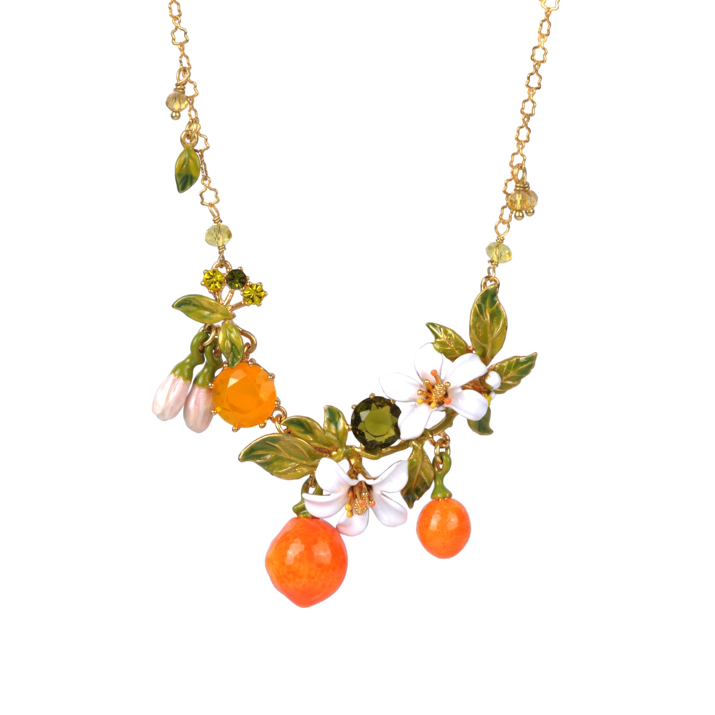 Les Néréides Necklace 40 + 5cm JARDINS DE PROVENCE Orange & Multi-elements medium from the JARDINS DE PROVENCE collection officially available in Manila, Philippines