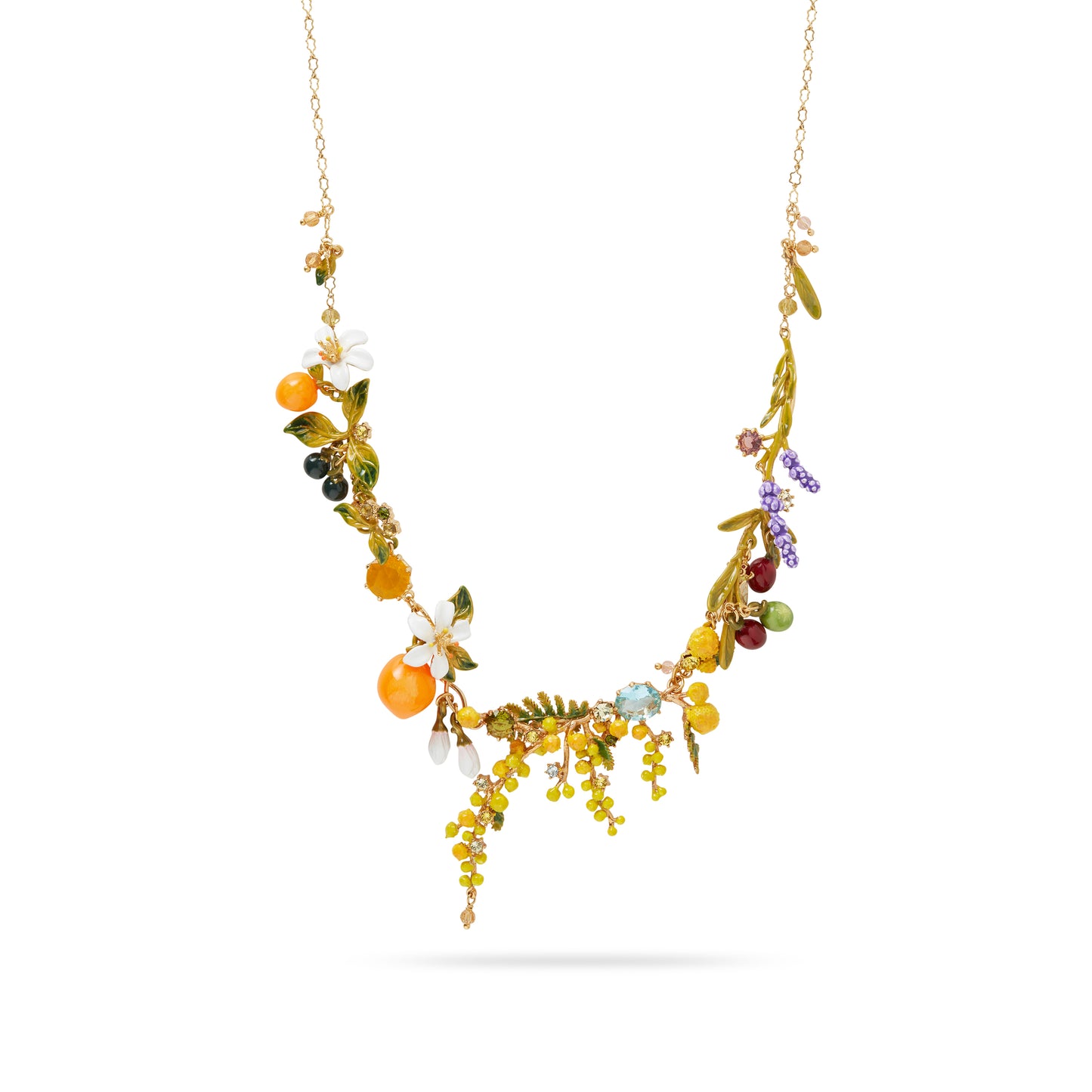 Les Néréides Necklace 40+5cm JARDINS DE PROVENCE Mimosa & Orange & Olive from the JARDINS DE PROVENCE collection officially available in Manila, Philippines