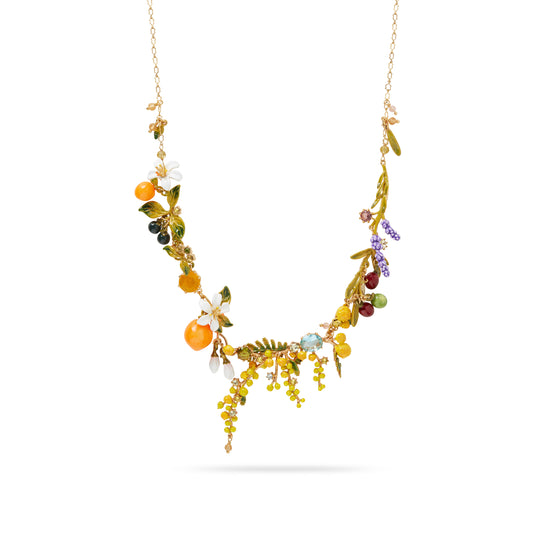 Les Néréides Necklace 40+5cm JARDINS DE PROVENCE Mimosa & Orange & Olive from the JARDINS DE PROVENCE collection officially available in Manila, Philippines