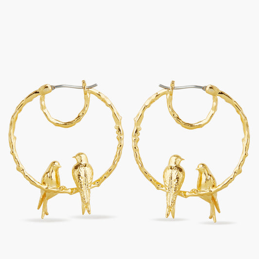 Birds Hoop earrings NATURE FLAMBOYANTE