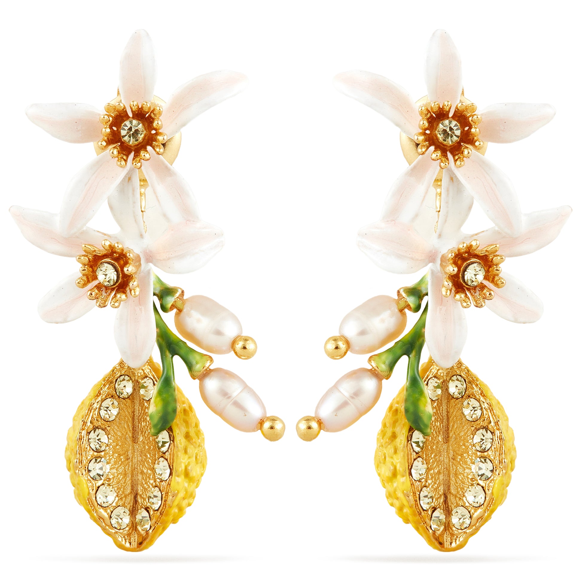Les Néréides Post Earrings MIGNON CITRON from the MIGNON CITRON collection officially available in Manila, Philippines
