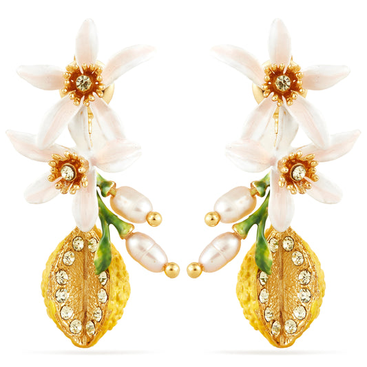 Les Néréides Post Earrings MIGNON CITRON from the MIGNON CITRON collection officially available in Manila, Philippines