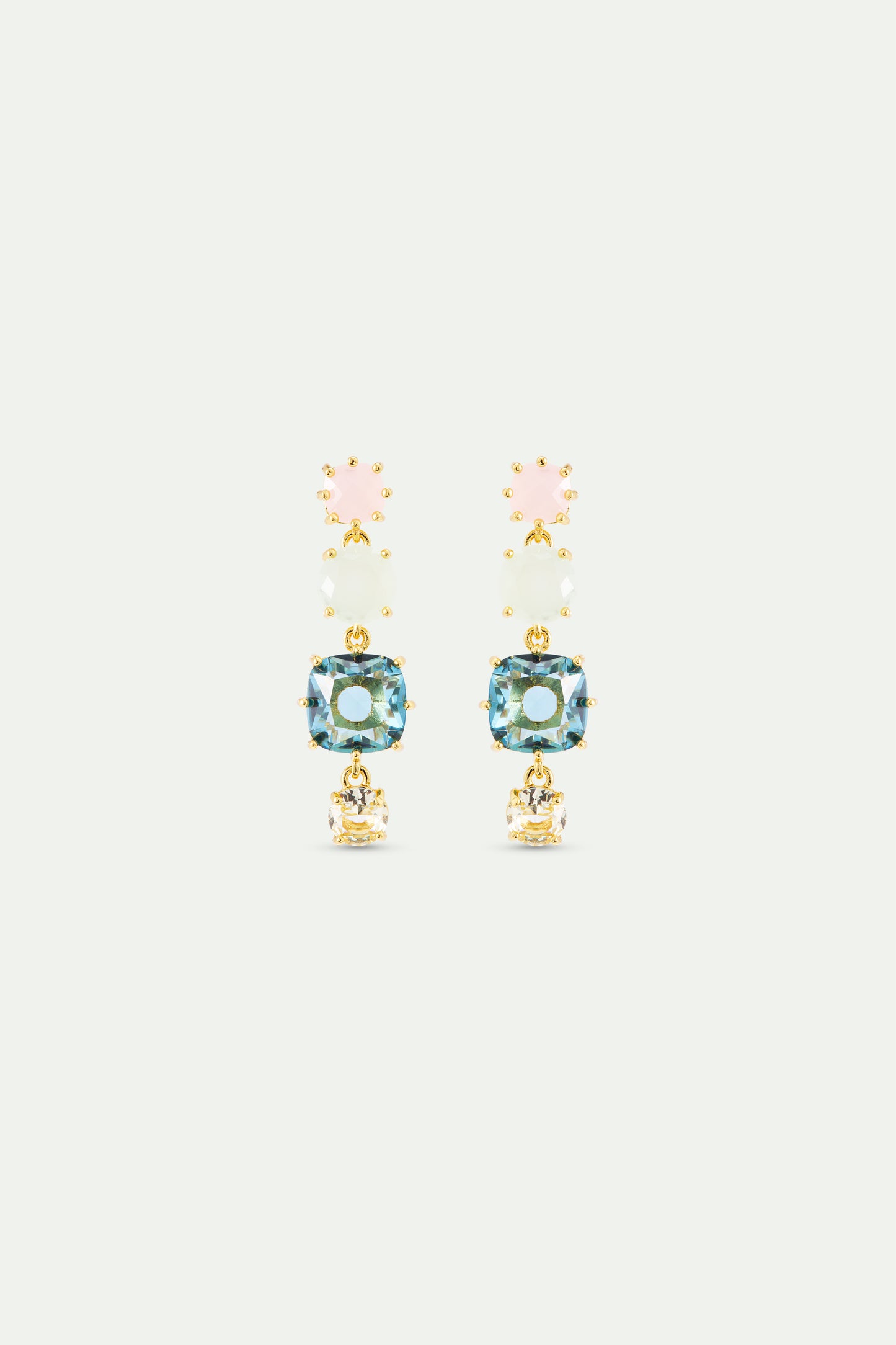 Les Néréides Post Earrings LA DIAMANTINE rosa centifolia from the LA DIAMANTINE collection officially available in Manila, Philippines