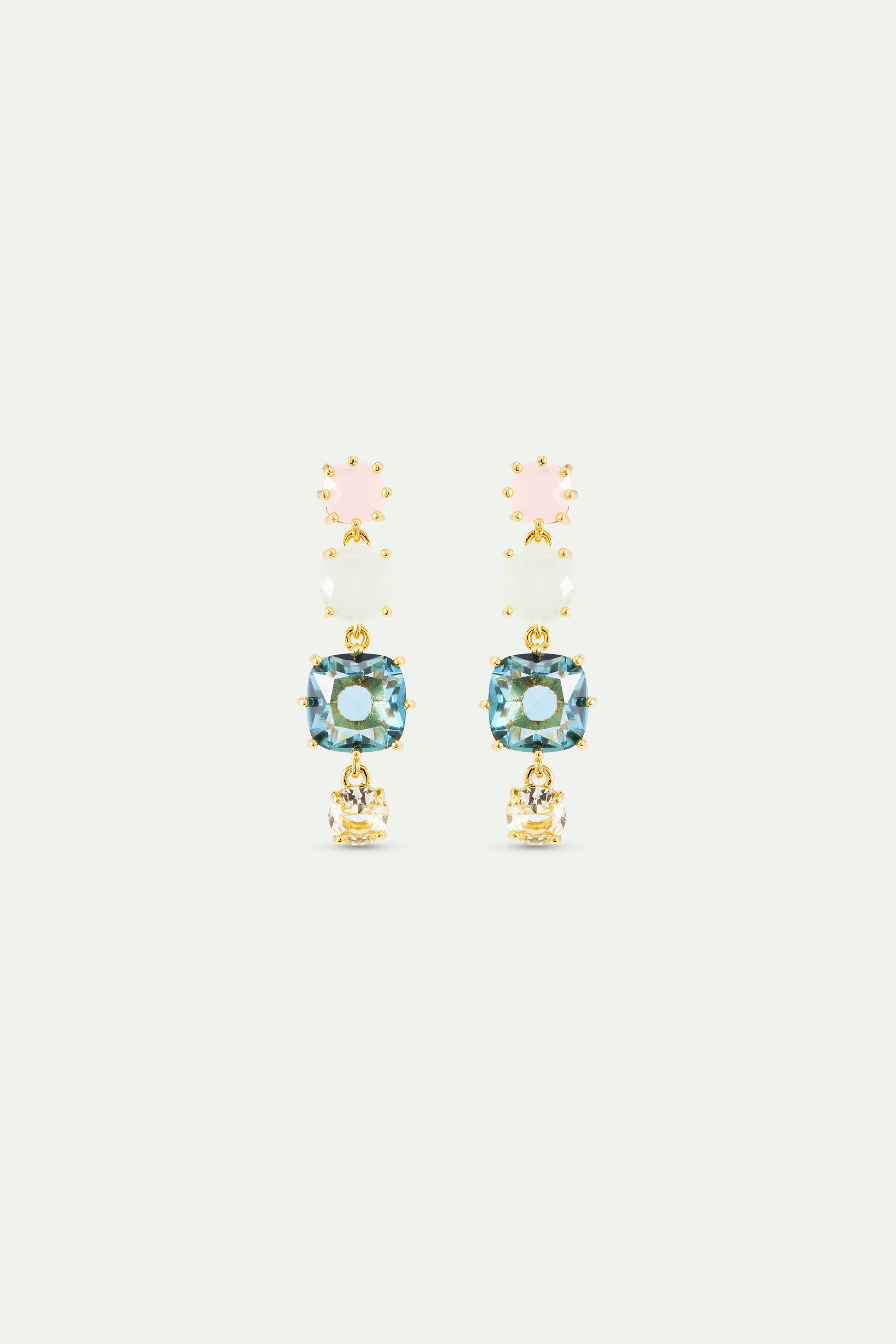 Les Néréides Post Earrings LA DIAMANTINE rosa centifolia from the LA DIAMANTINE collection officially available in Manila, Philippines