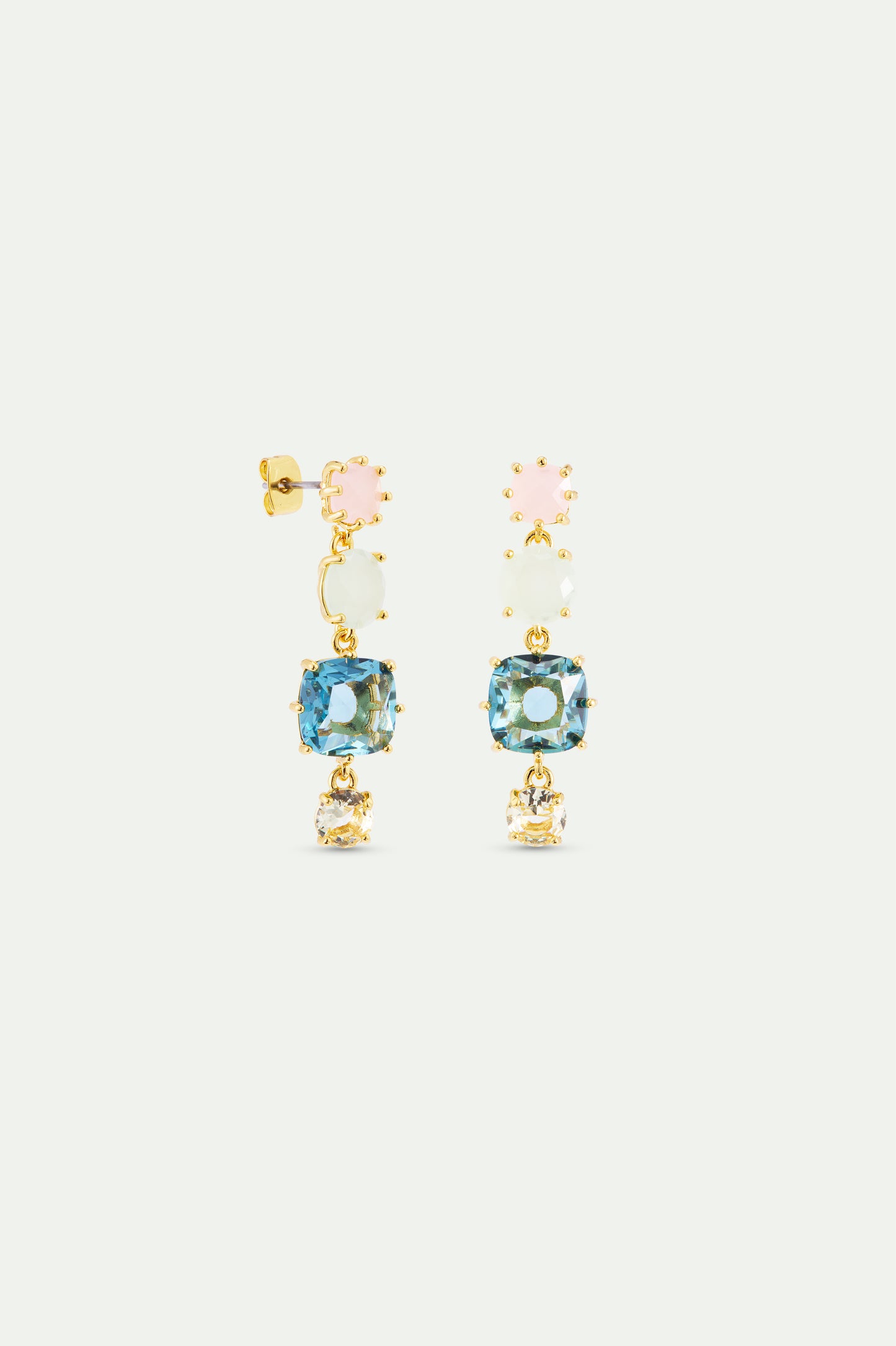 Les Néréides Post Earrings LA DIAMANTINE rosa centifolia from the LA DIAMANTINE collection officially available in Manila, Philippines