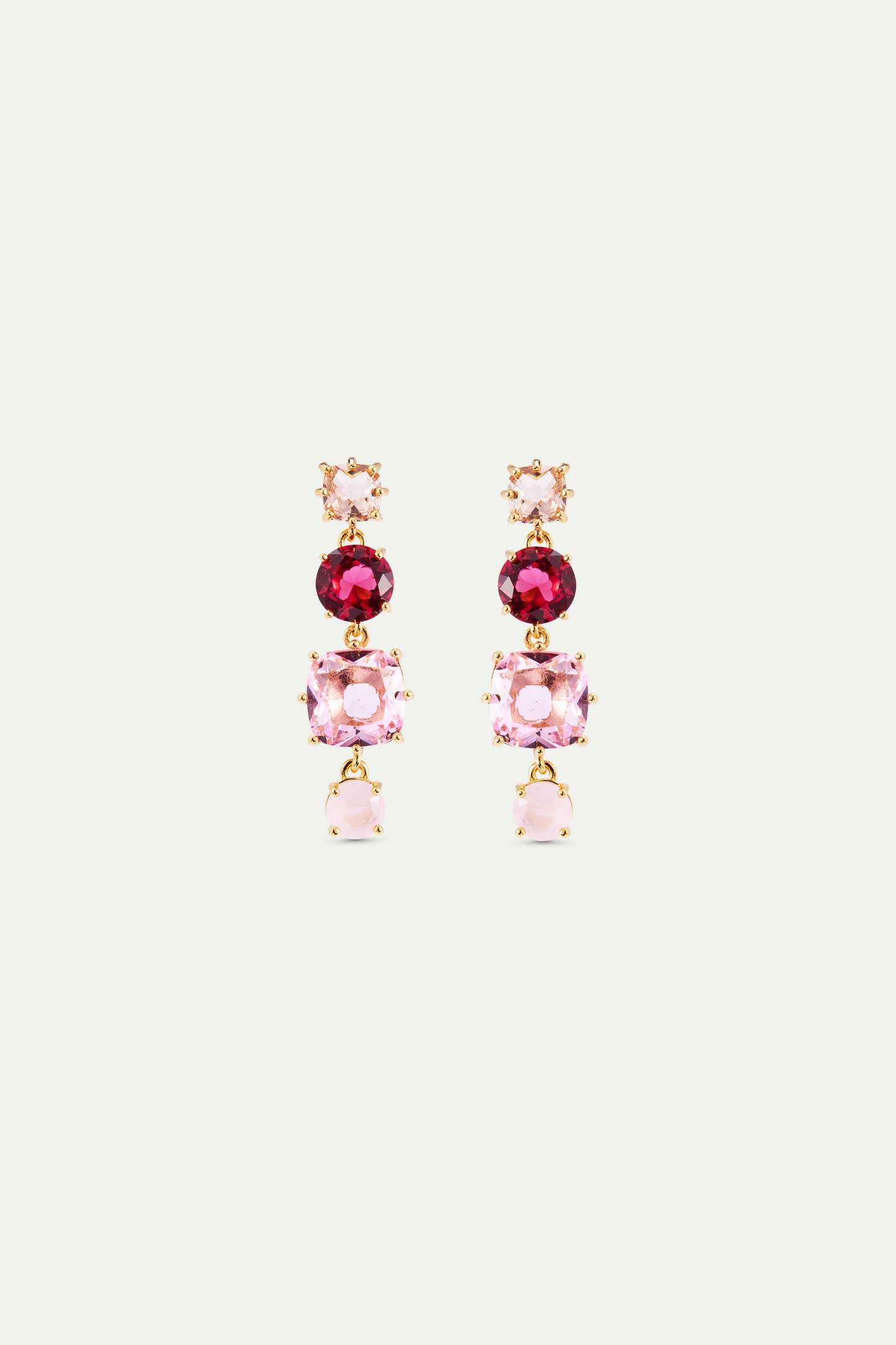 Les Néréides Post Earrings LA DIAMANTINE rosa centifolia from the LA DIAMANTINE collection officially available in Manila, Philippines