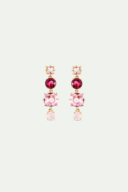 Les Néréides Post Earrings LA DIAMANTINE rosa centifolia from the LA DIAMANTINE collection officially available in Manila, Philippines