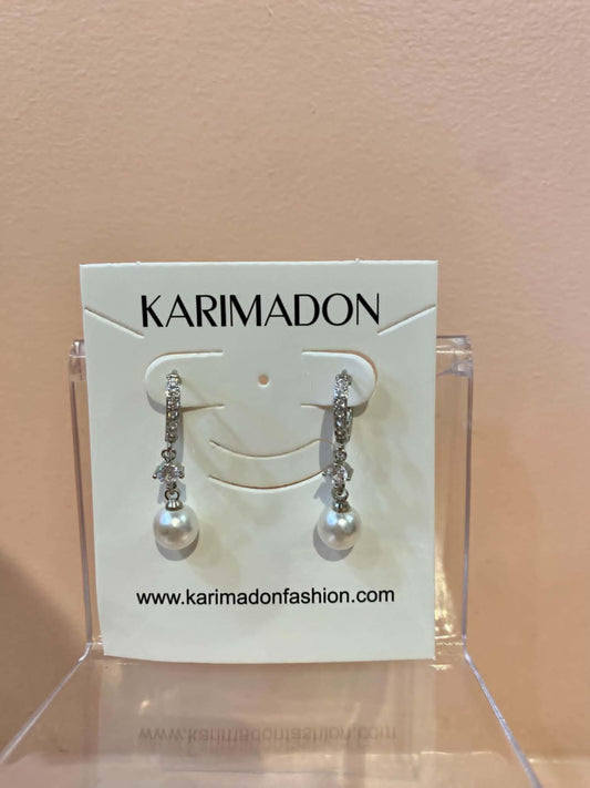 TARRA PEARL ZIRCON DROP EARRINGS
