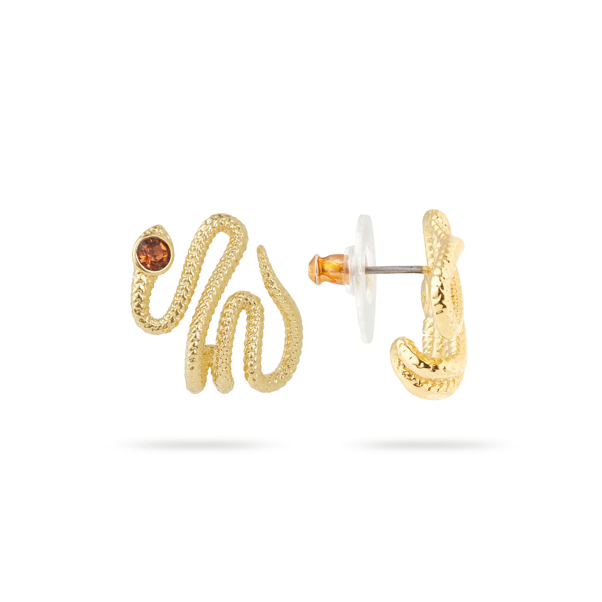 Egyptian snake post earrings