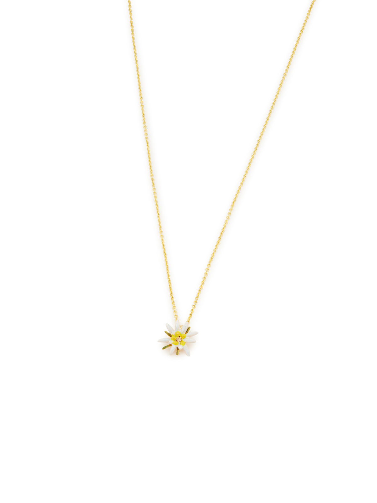 Edelweiss flower pendant necklace