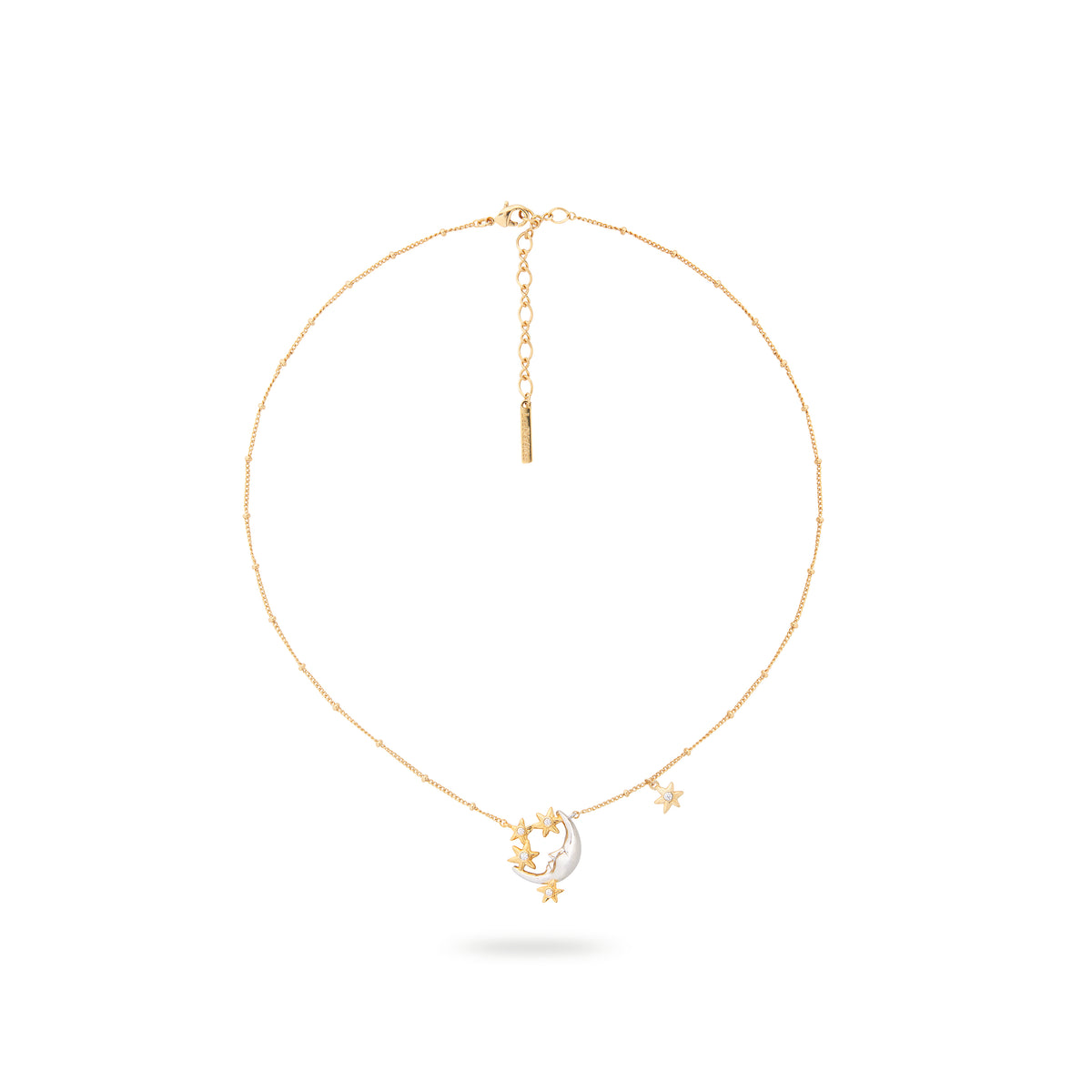 Moon and star pendant necklace