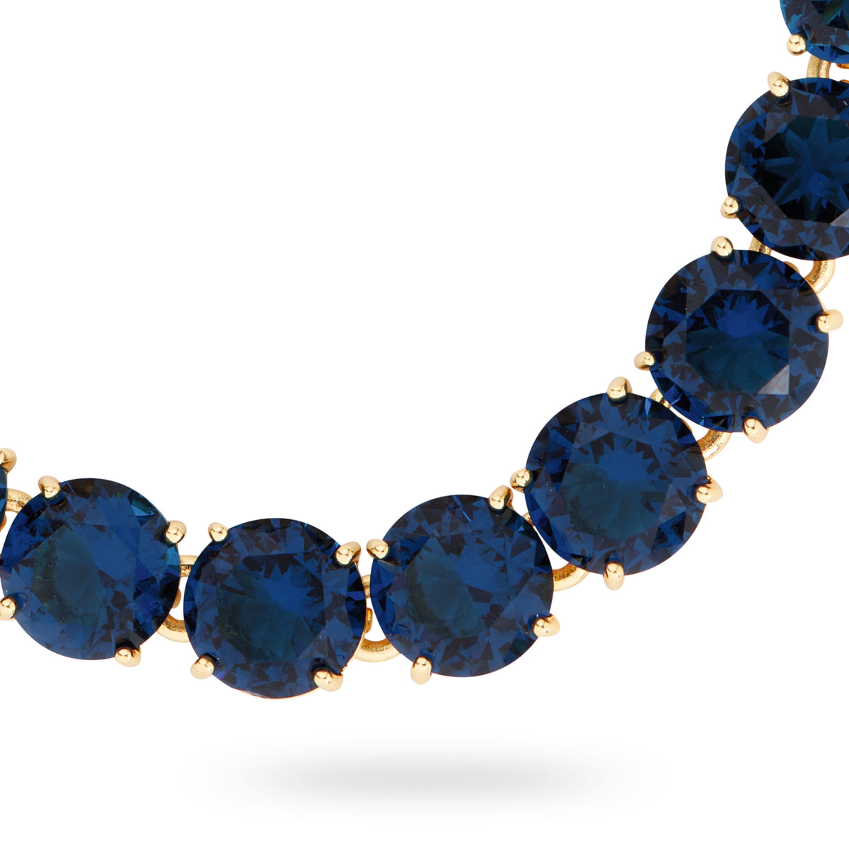 Ocean blue diamantine luxurious one-row bracelet