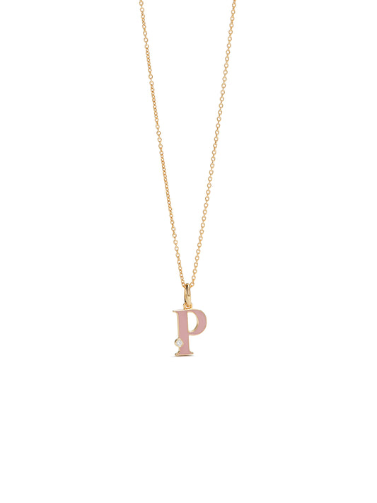 Letter P pendant necklace