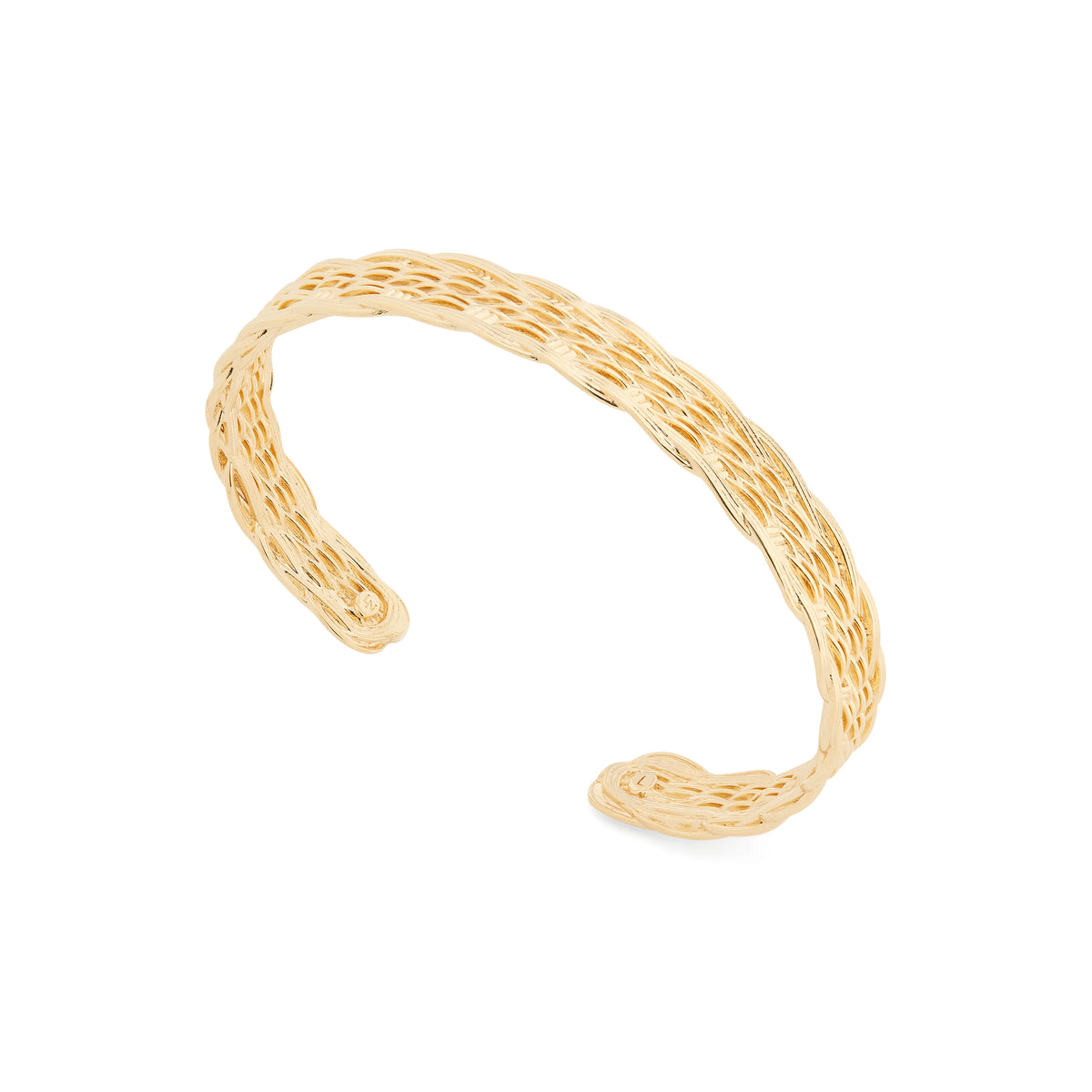 Woven wicker bangle bracelet