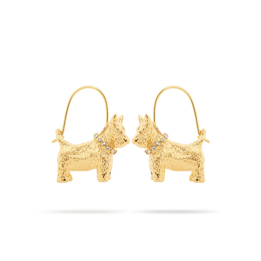 Westie post earrings