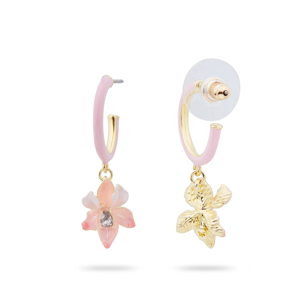 Powder pink Iris post earrings