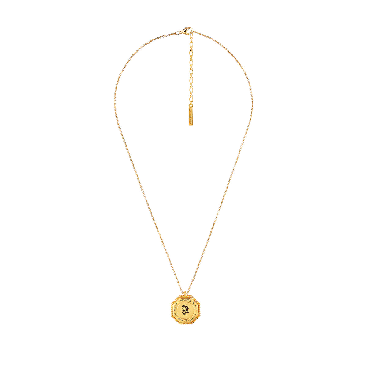 Rooster zodiac sign pendant necklace