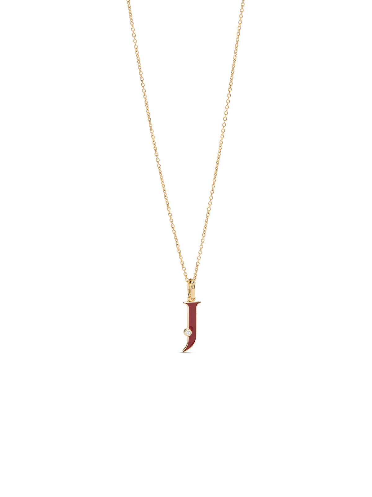Letter J pendant necklace