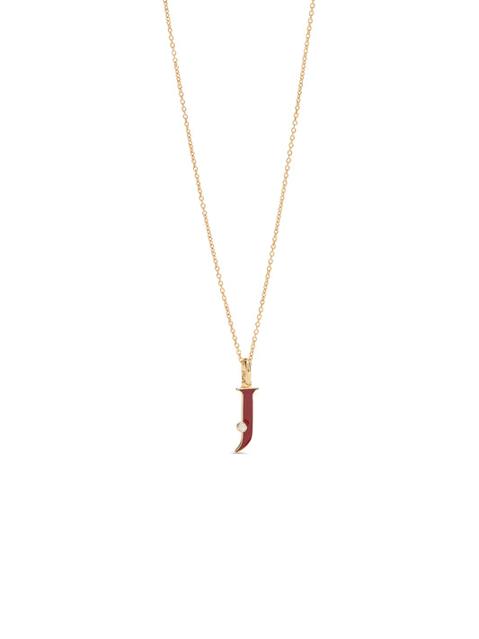 Letter J pendant necklace