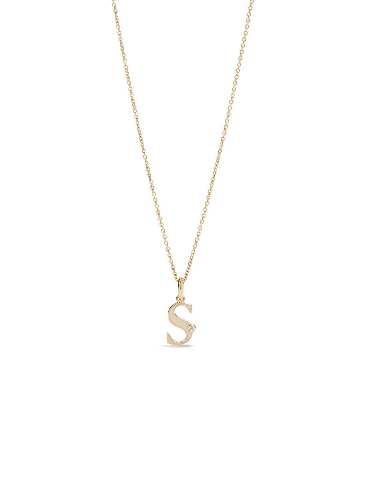 Letter S pendant necklace