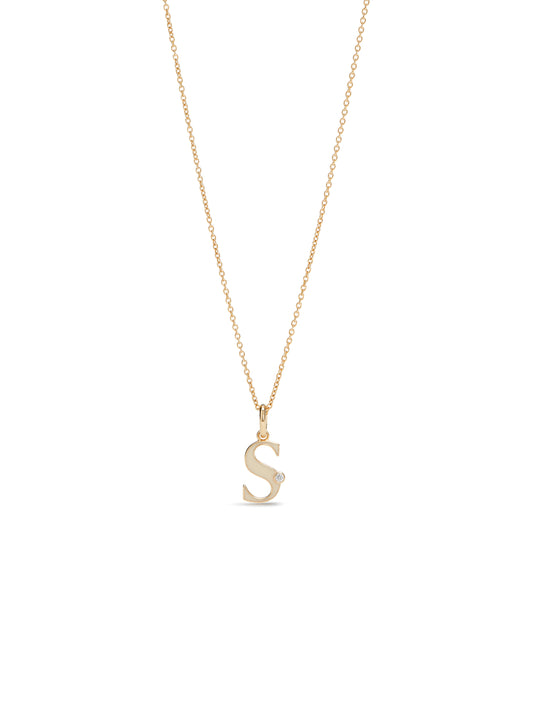 Letter S pendant necklace
