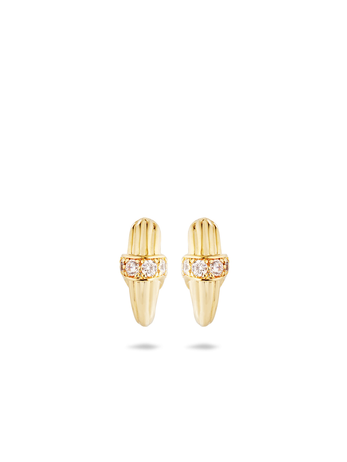 Gold and crystal Post earrings