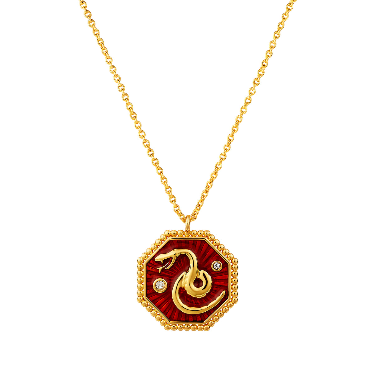 Snake zodiac sign pendant necklace