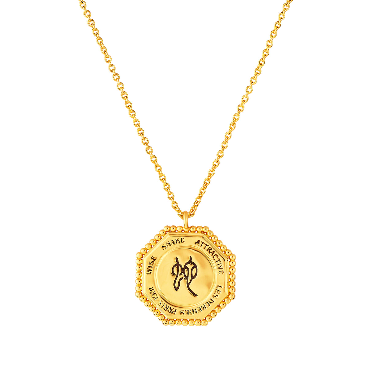Snake zodiac sign pendant necklace