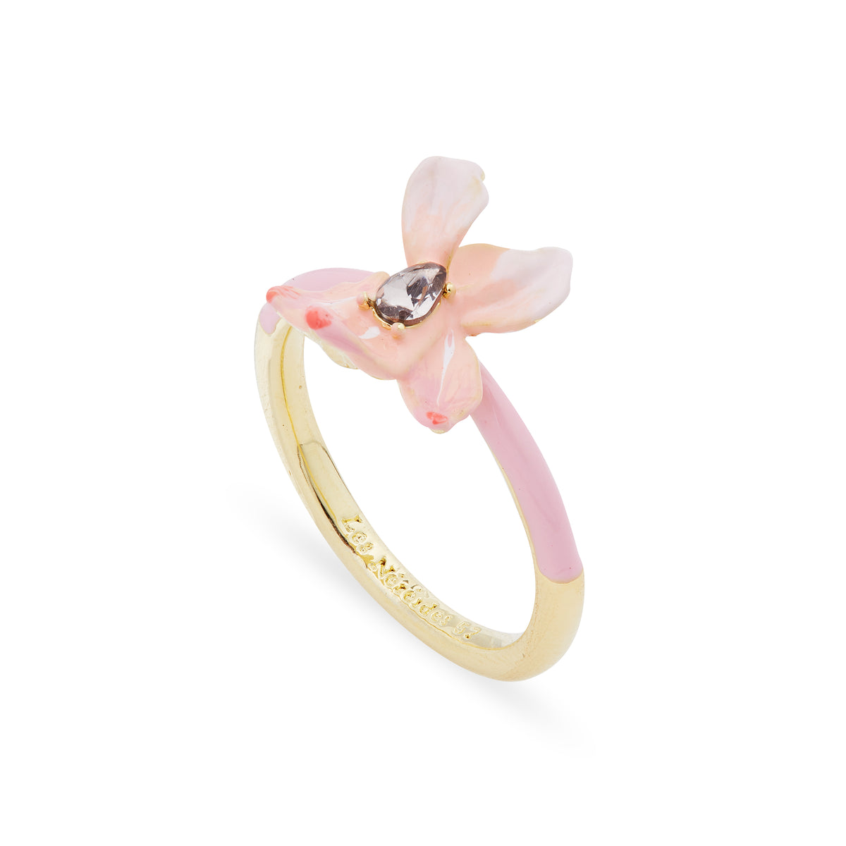 Powder pink iris and Crystal ring