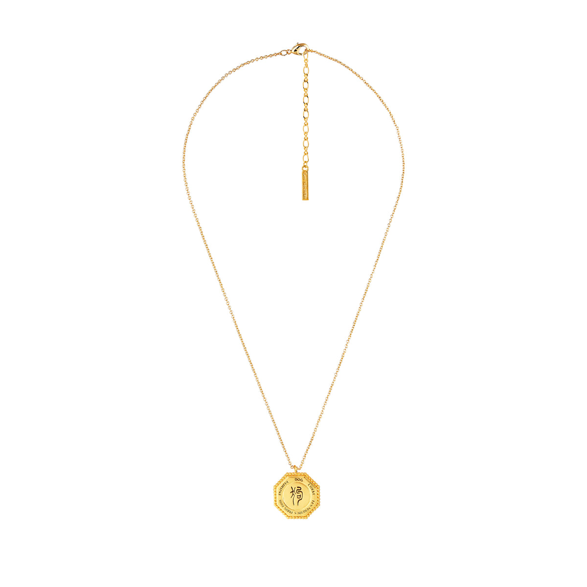 Dog zodiac sign pendant necklace