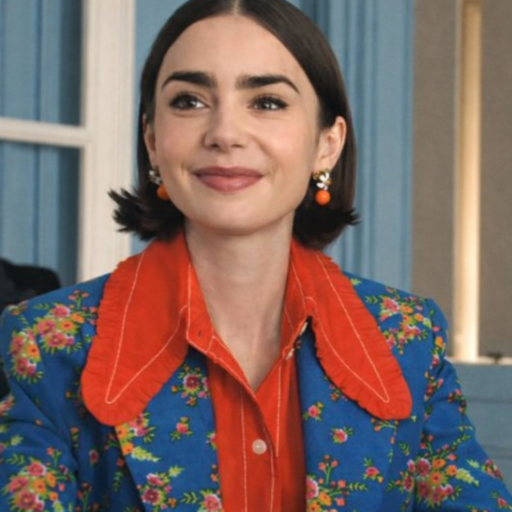 Lily Collins wearing Les Néréides jewellery